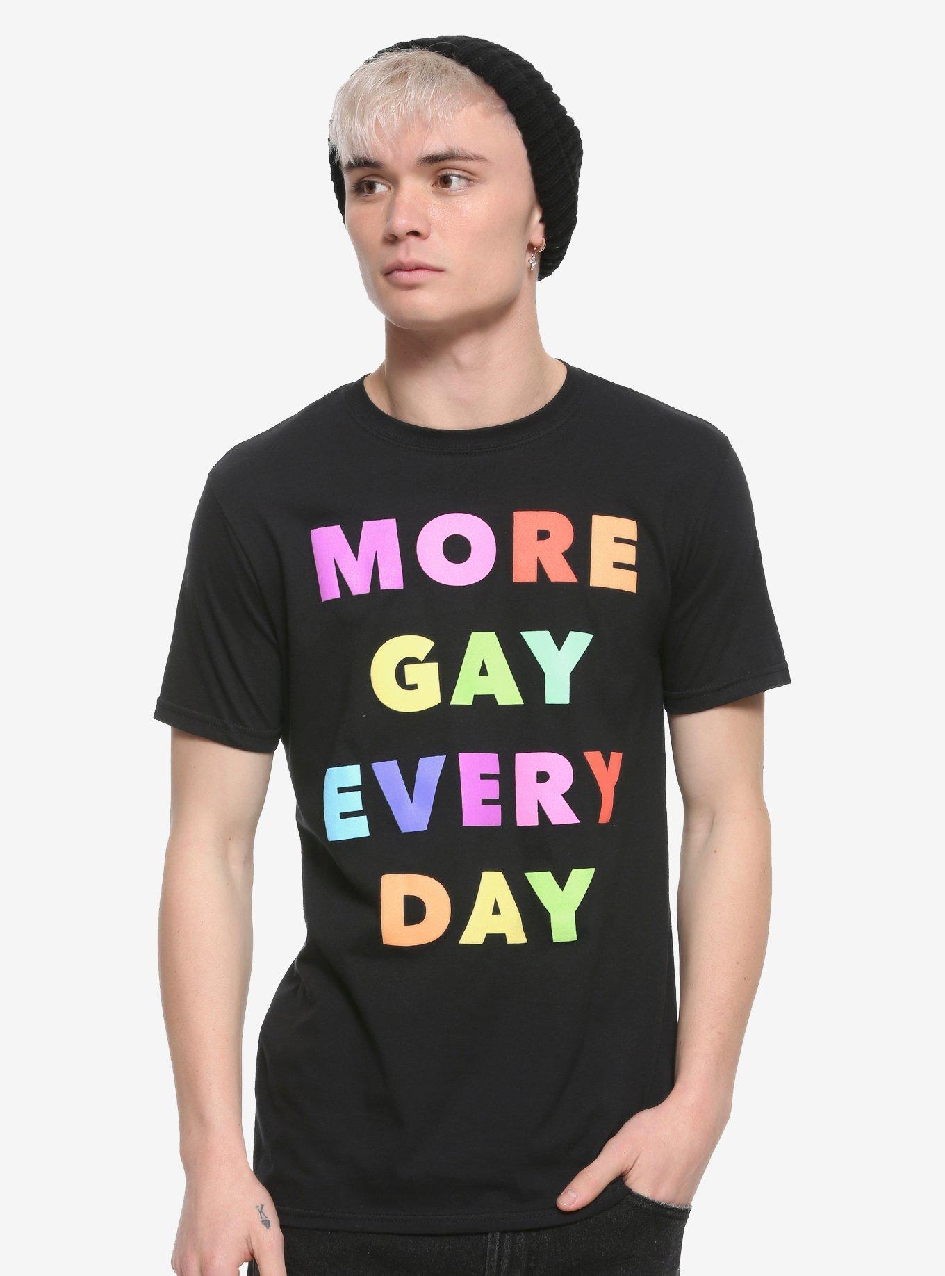 More Gay Every Day T-Shirt, BLACK, alternate