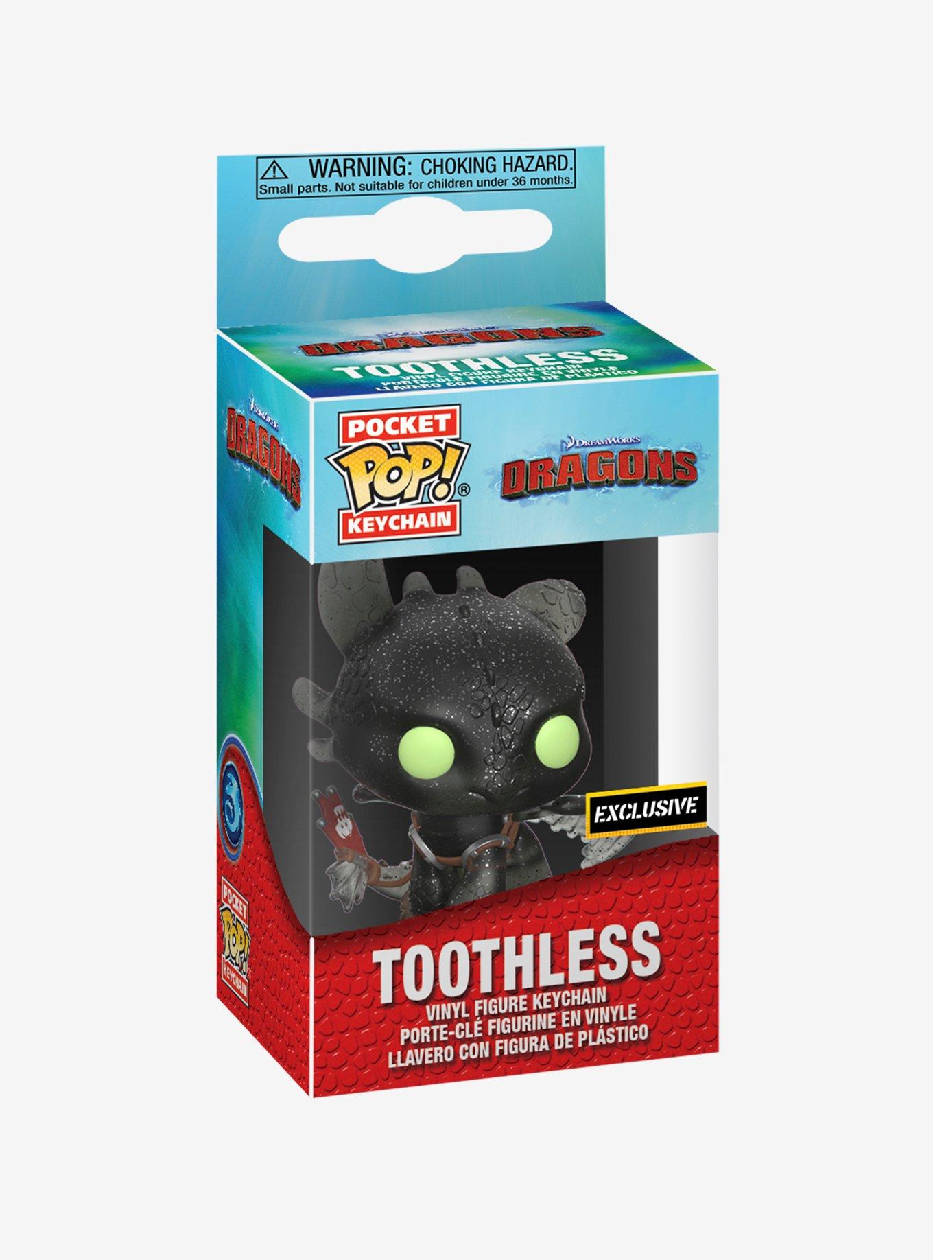 Funko How To Train Your Dragon Pocket Pop! Toothless Diamond Collecton Vinyl Key Chain Hot Topic Exclusive, , alternate