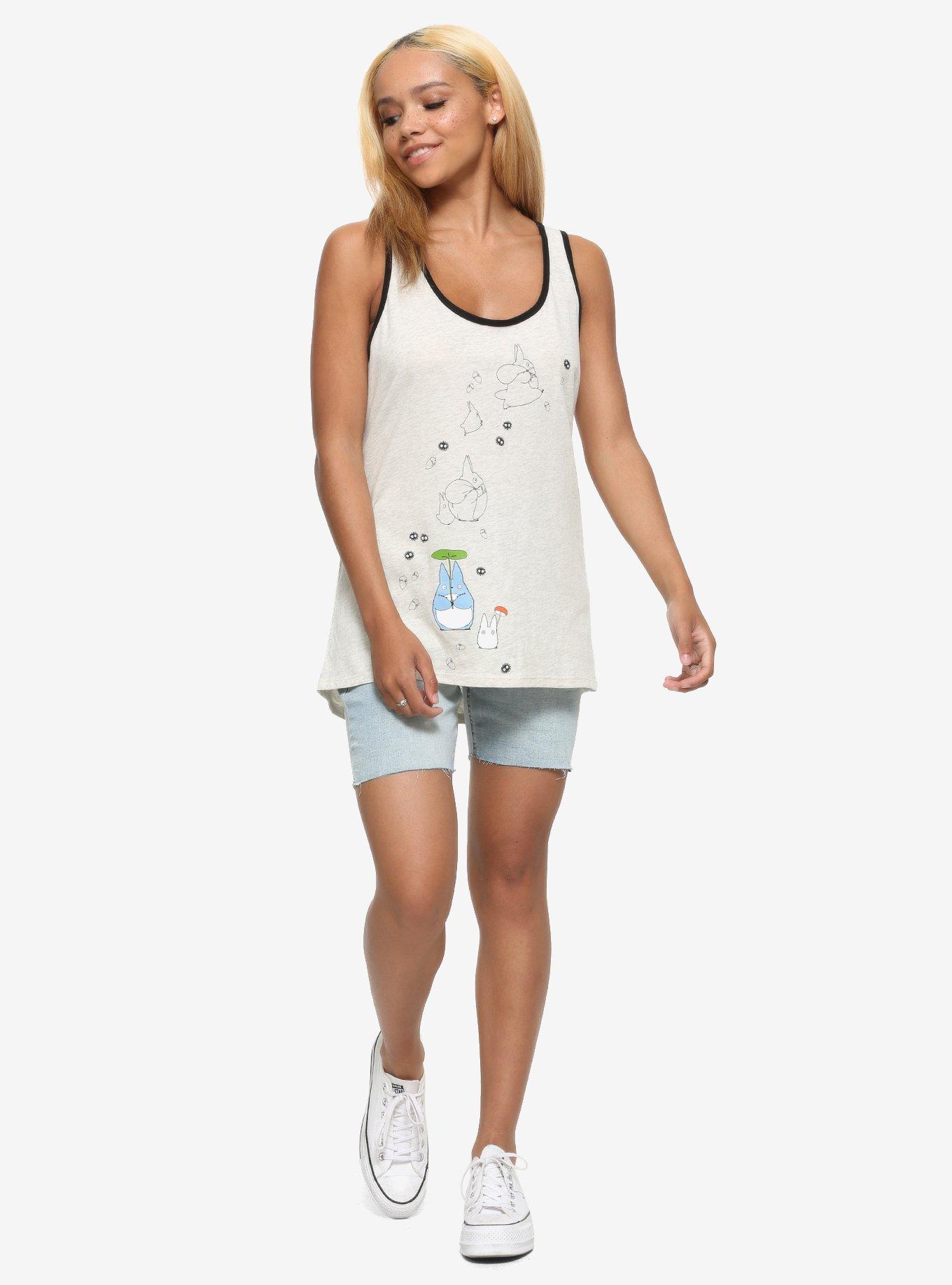 Her Universe Studio Ghibli My Neighbor Totoro Disappearing Forest Spirits Ringer Tank Top, MULTI, alternate
