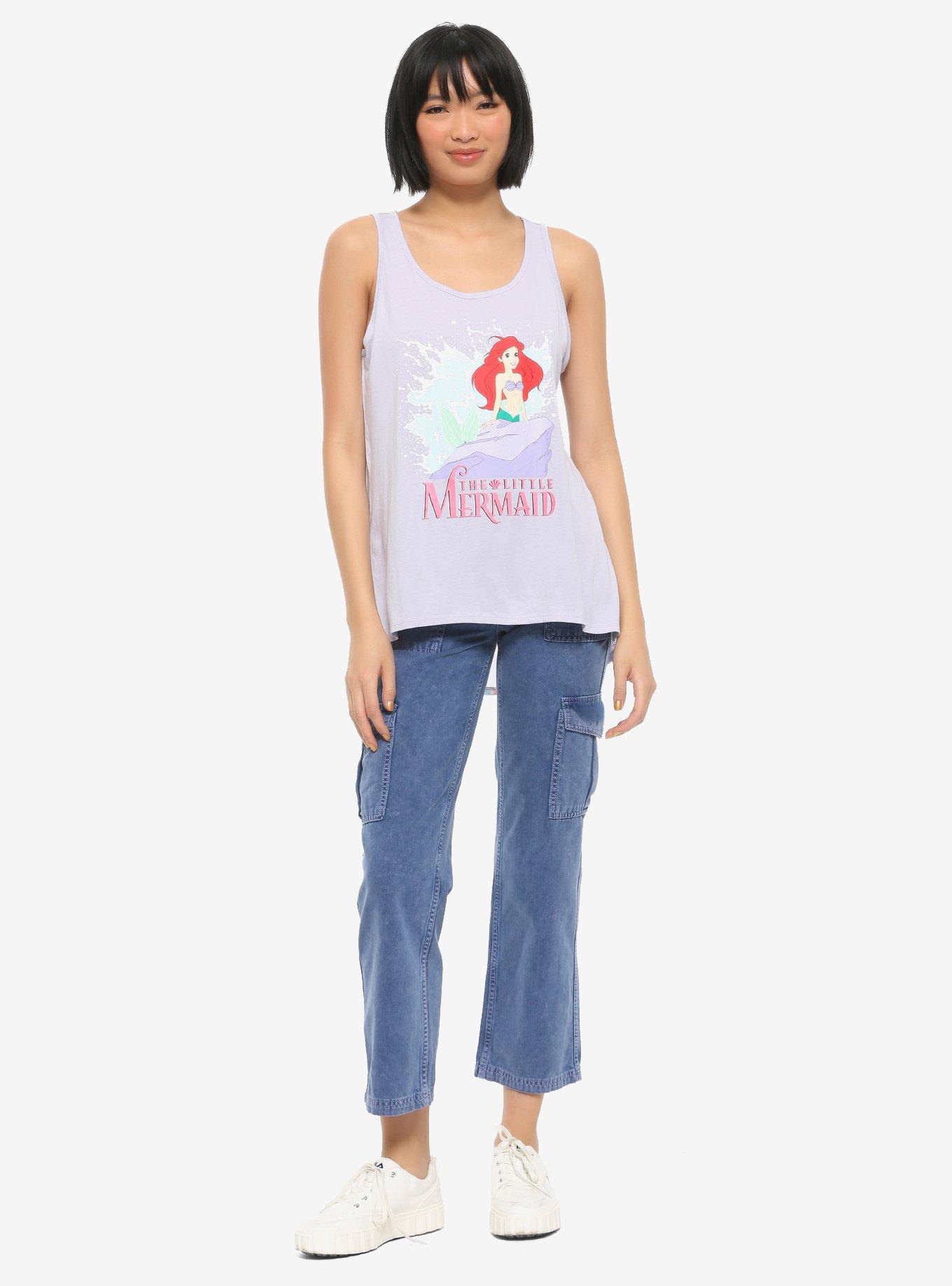Disney The Little Mermaid Ariel Chiffon Back Girls Tank Top, MULTI, alternate