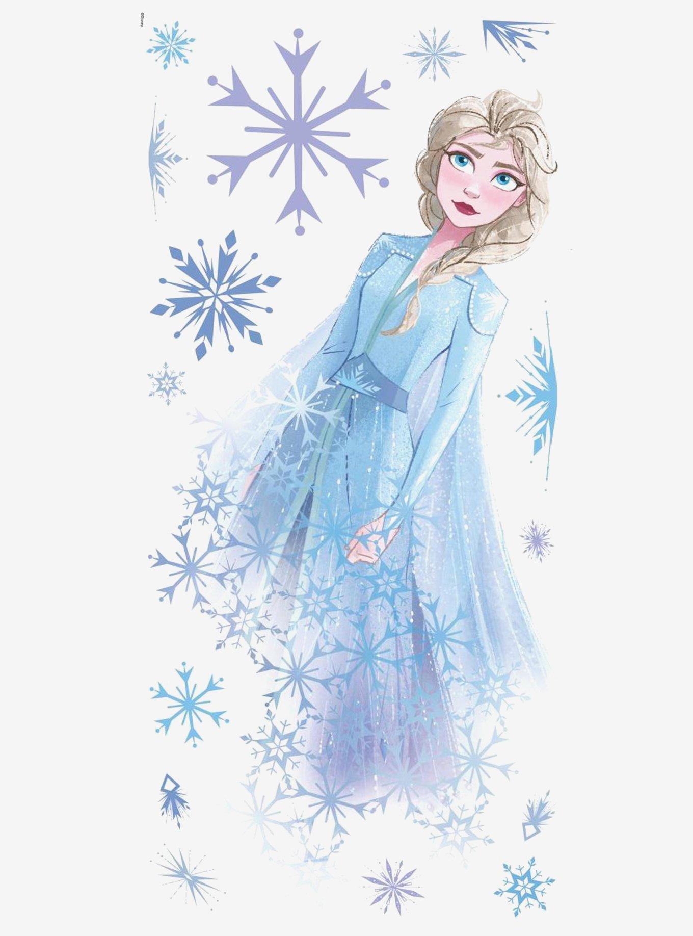 Disney Frozen 2 Elsa With Snowflakes Peel And Stick Giant Wall Decals, , alternate