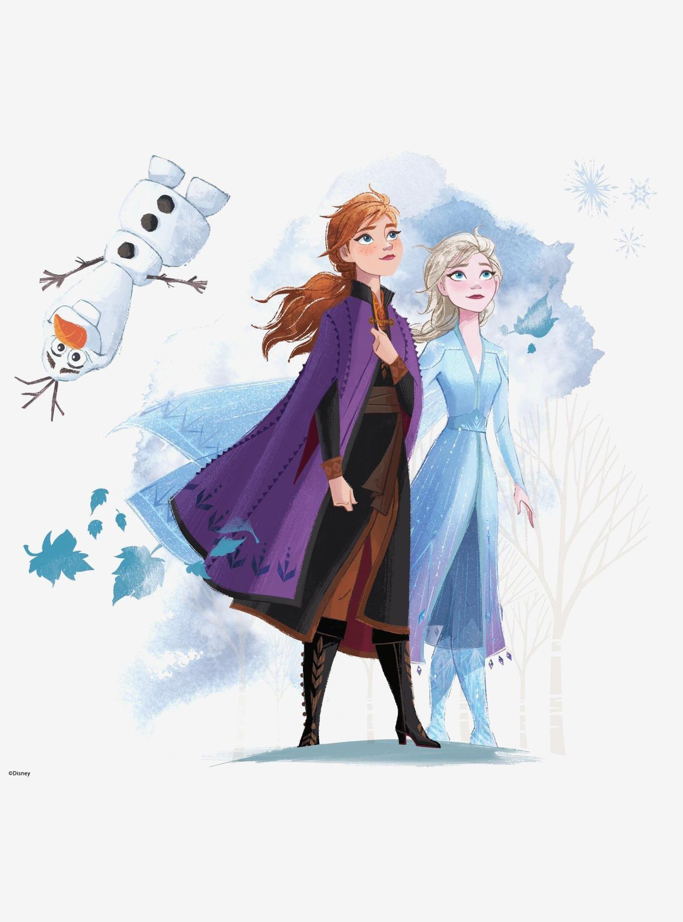 Disney Frozen 2 Elsa, Anna and Olaf Peel And Stick Giant Wall Decals, , alternate
