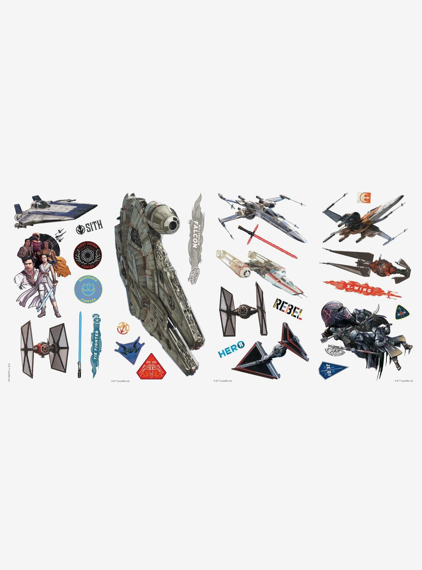 Star Wars Episode IX Galactic Ships Peel And Stick Wall Decals, , alternate