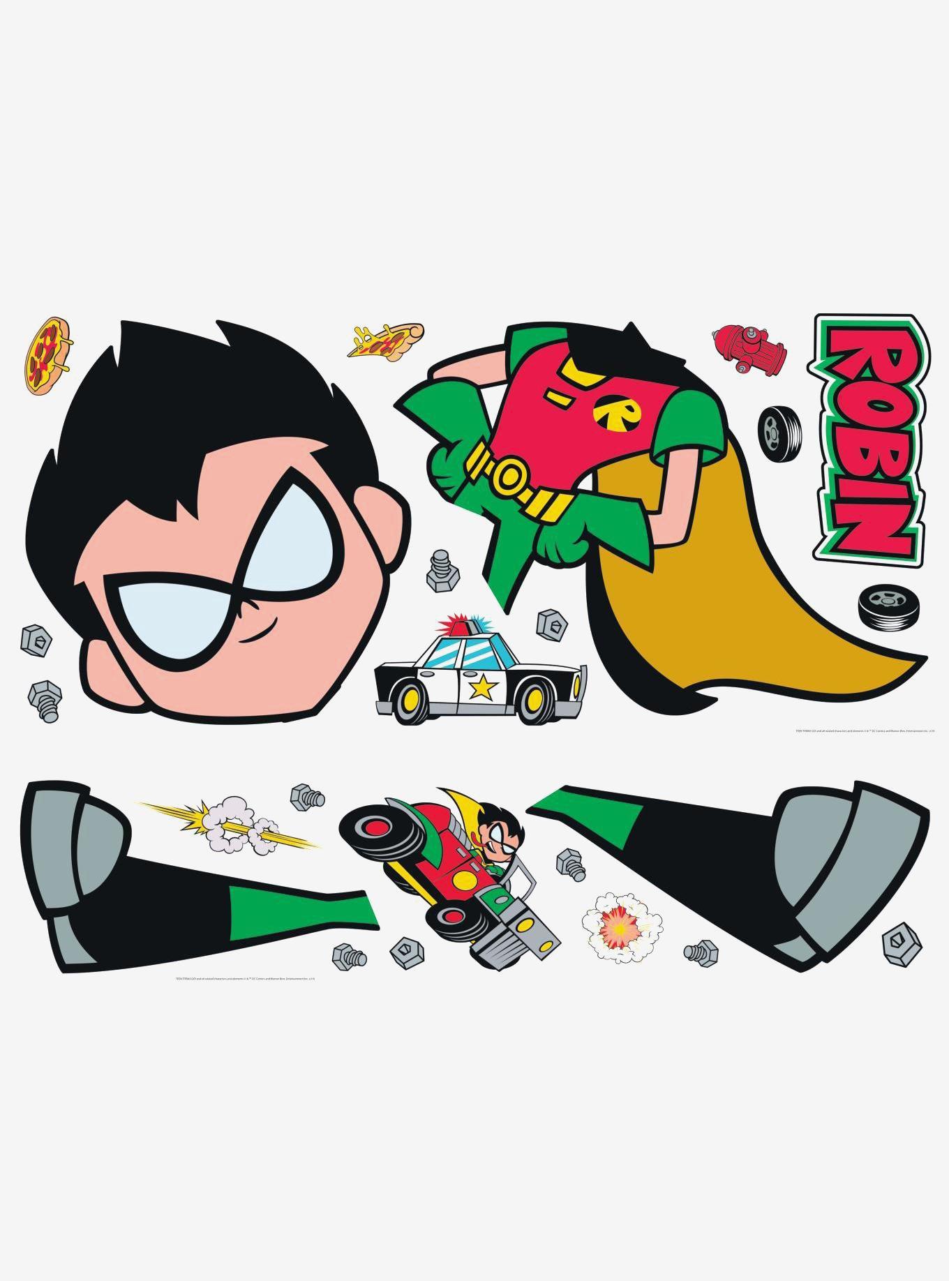 DC Comics Teen Titans Go! Robin Peel And Stick Giant Wall Decals, , alternate