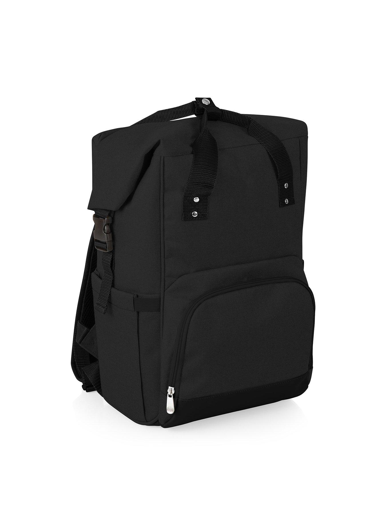 On The Go Roll-Top Black Cooler Backpack, , alternate