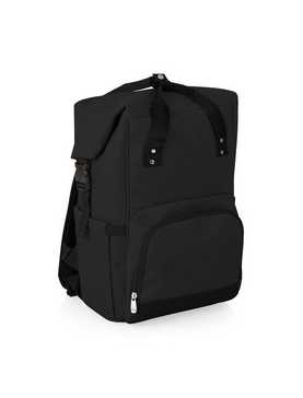 On The Go Roll-Top Black Cooler Backpack, , hi-res
