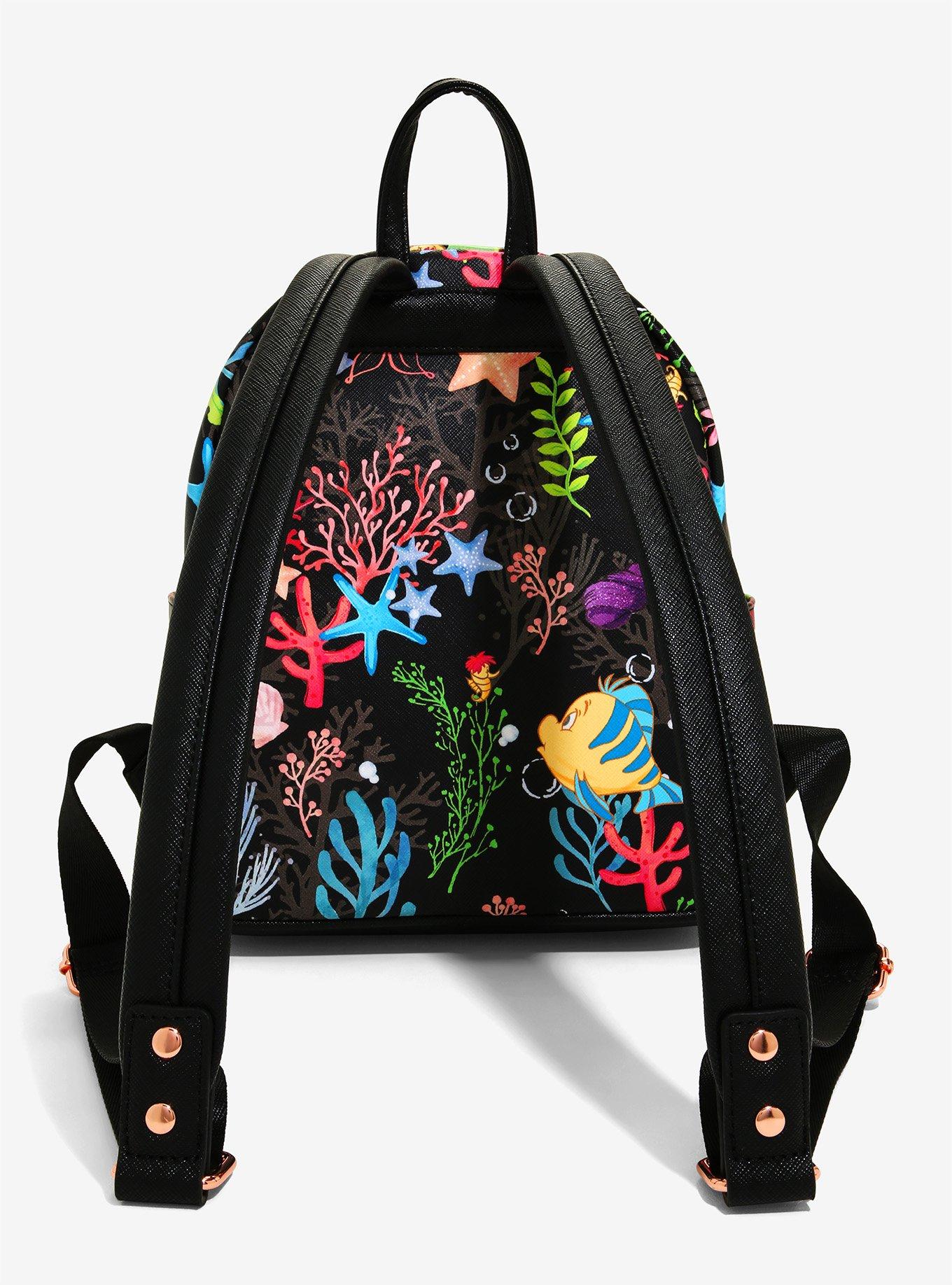 Loungefly Disney The Little Mermaid Flounder & Sebastian Undersea Mini Backpack - BoxLunch Exclusive, , alternate