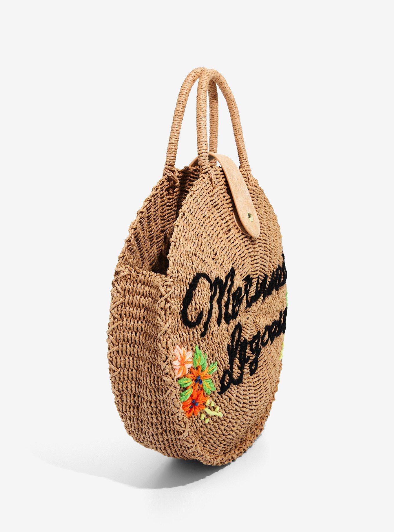 Loungefly Disney Peter Pan Mermaid Lagoon Straw Circle Tote - BoxLunch Exclusive, , alternate