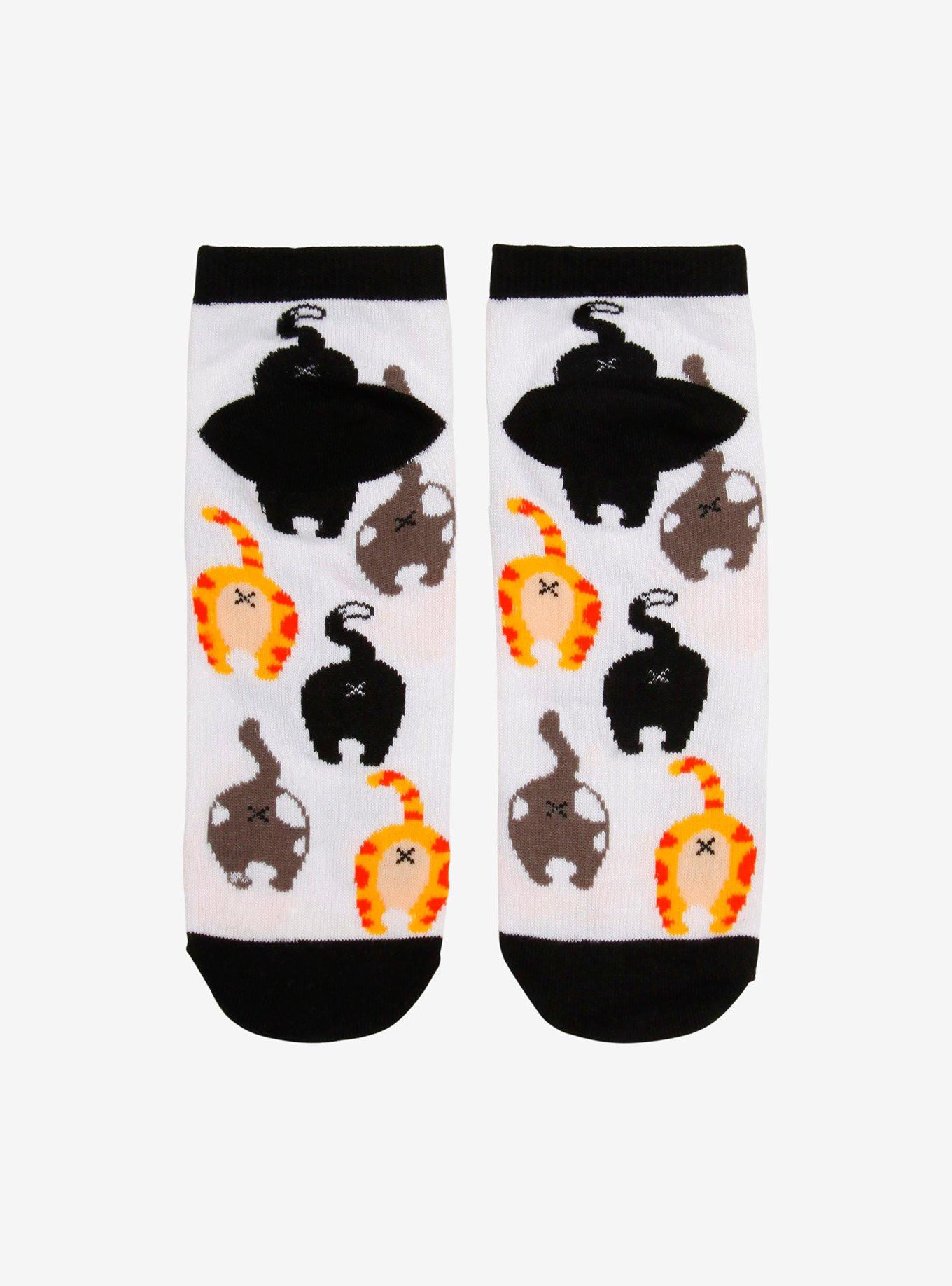 Cat Butt No-Show Socks, , alternate