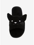 Black Cat Fuzzy Spa Slippers, MULTI, alternate
