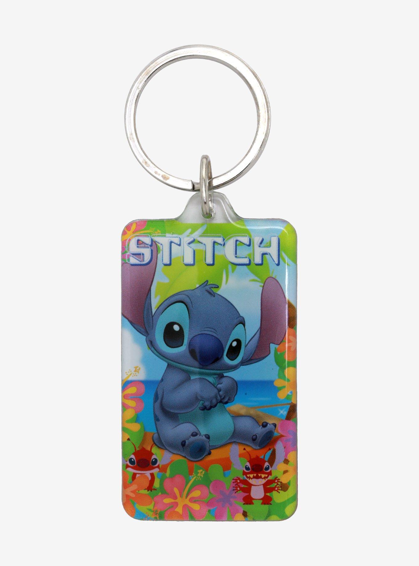 Disney Lilo & Stitch Flowers Lucite Key Chain, , alternate