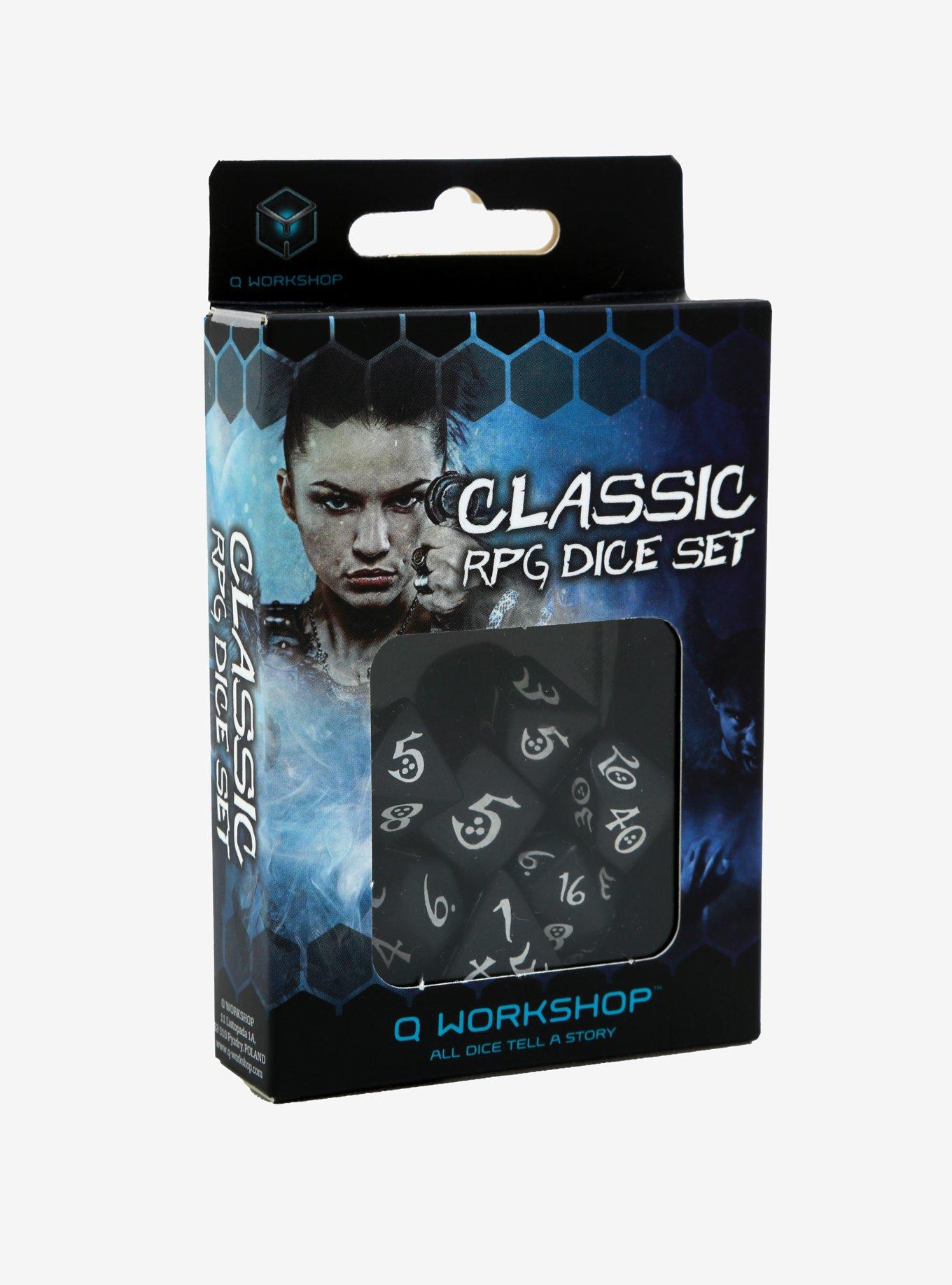 Classic RPG Black & White Dice Set, , alternate