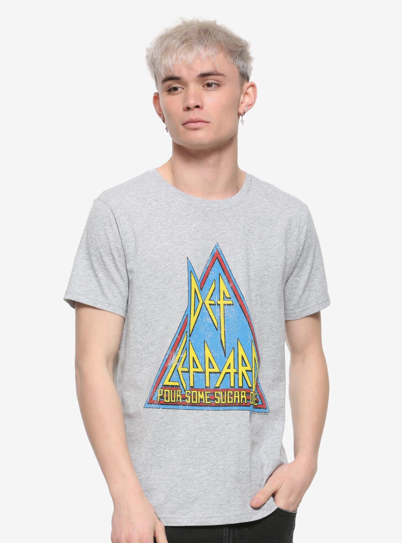 Def Leppard Pour Some Sugar On Me Vintage Logo T-Shirt, GREY, alternate