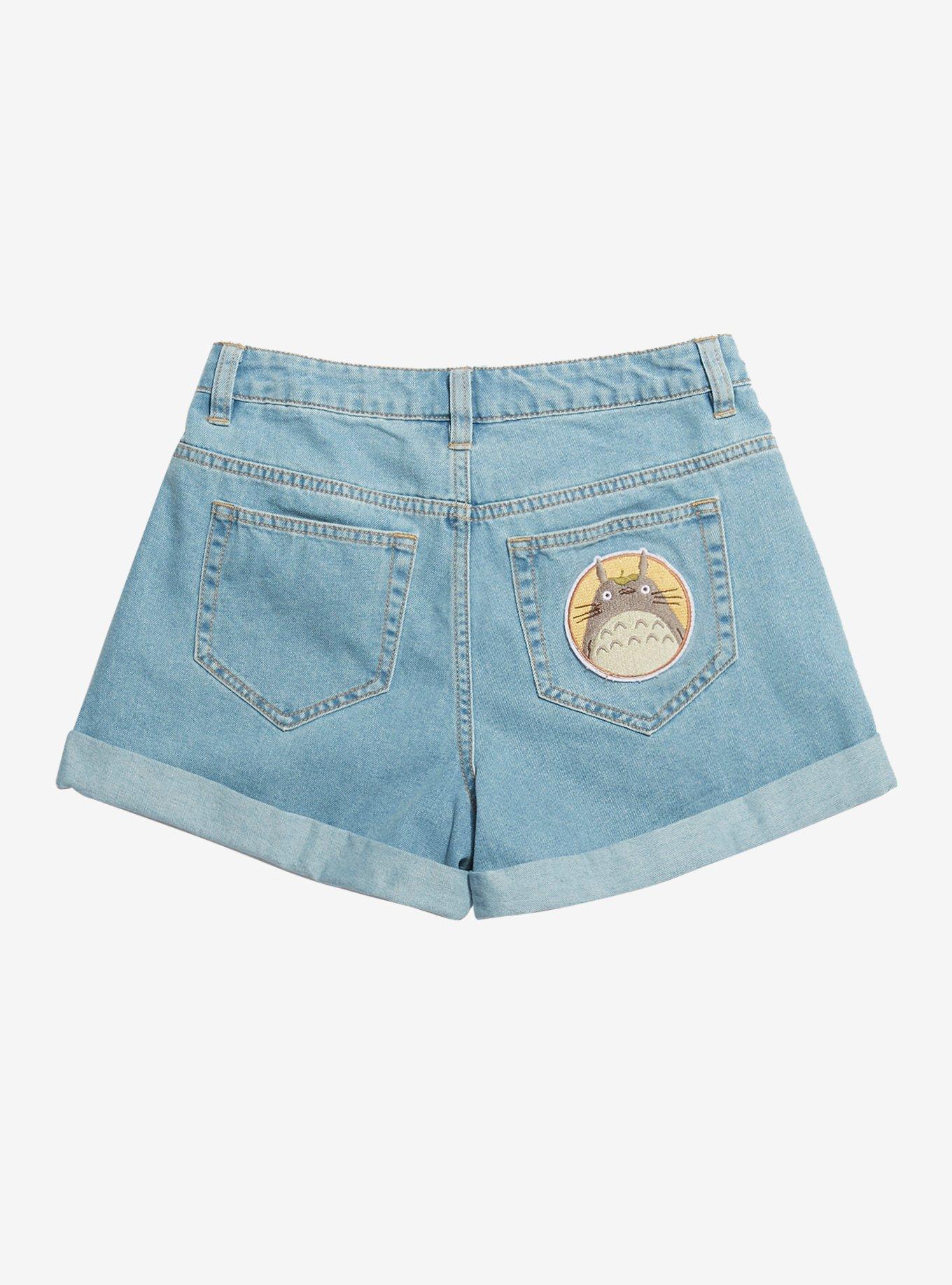 Her Universe Studio Ghibli Earth Day Collection My Neighbor Totoro Totoro's Friends Girls Mom Shorts, INDIGO, alternate