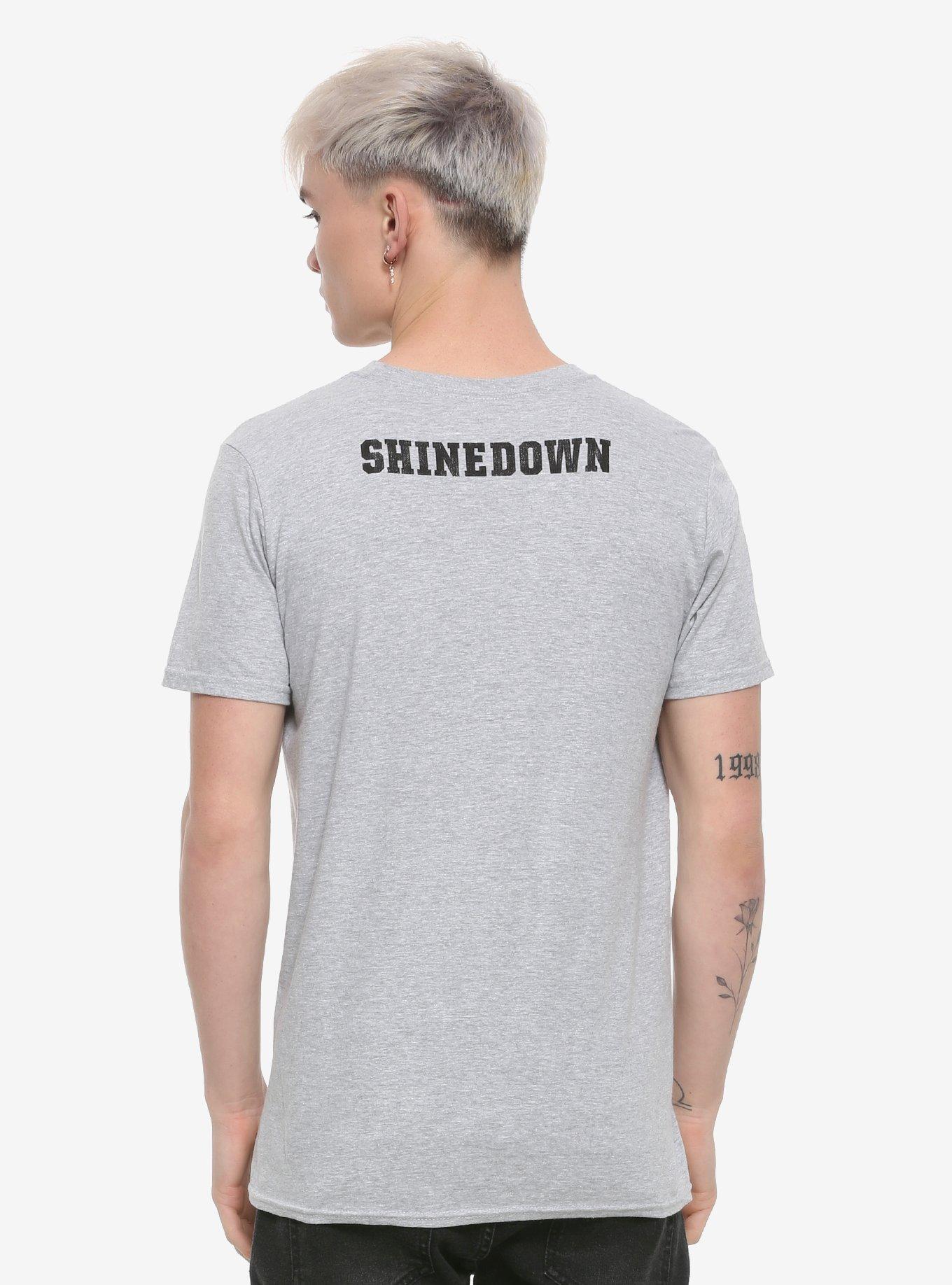 Shinedown Attention Attention T-Shirt, GREY, alternate