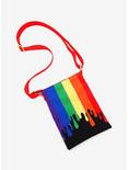 Love Is Love Rainbow Paint Passport Crossbody Bag, , alternate