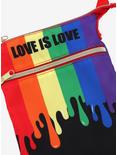 Love Is Love Rainbow Paint Passport Crossbody Bag, , alternate