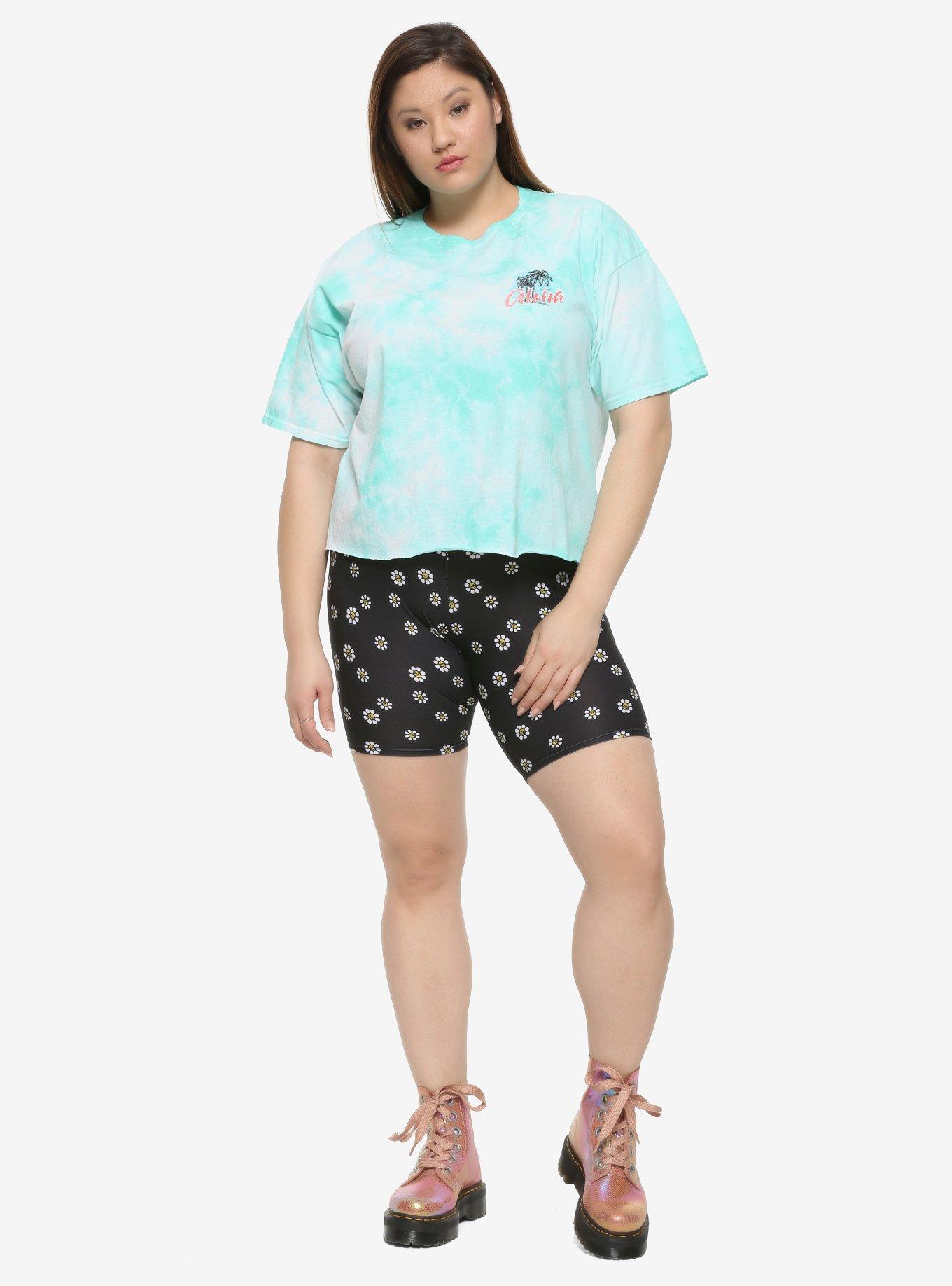 Disney Lilo & Stitch Aloha Tie-Dye Girls Crop T-Shirt Plus Size, MULTI, alternate