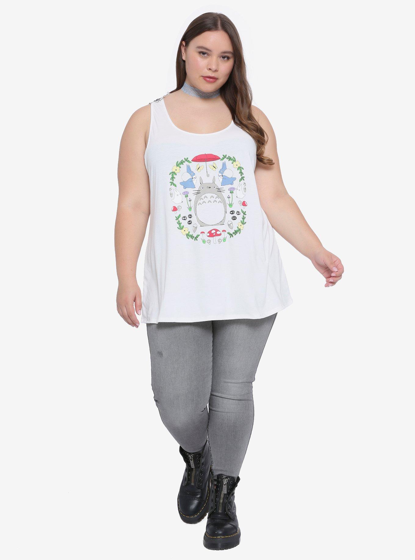 Studio Ghibli My Neighbor Totoro Crochet Back Tank Top Plus Size, MULTI, alternate
