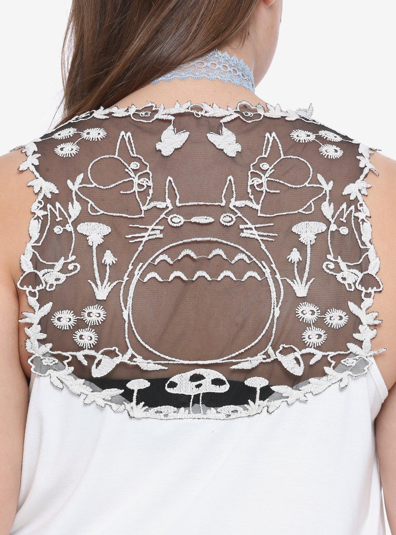 Studio Ghibli My Neighbor Totoro Crochet Back Tank Top Plus Size, MULTI, alternate
