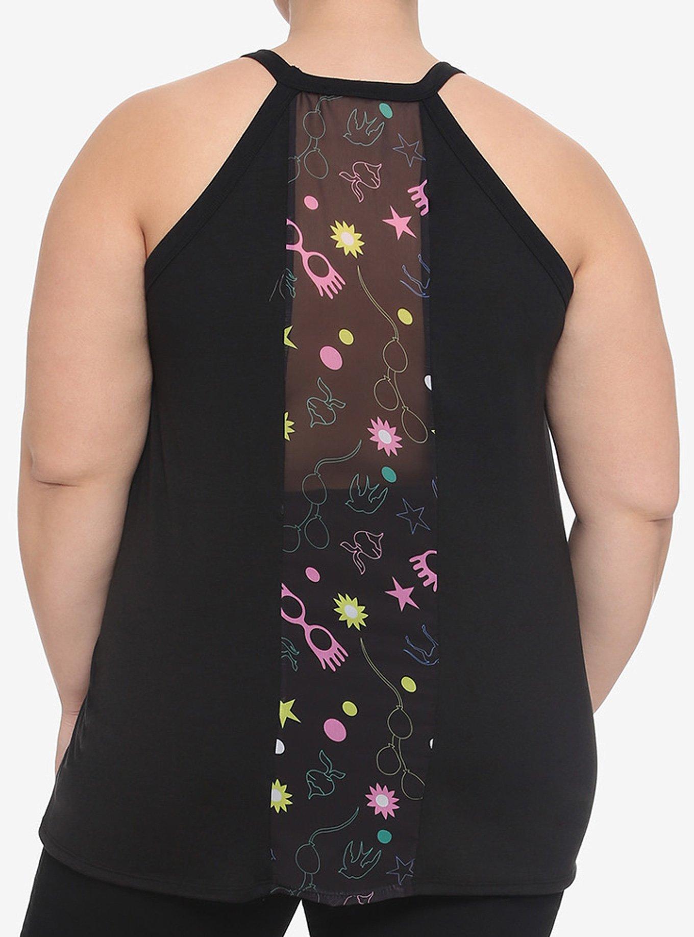 Harry Potter Luna Lovegood Chiffon Back Tank Top Plus Size, MULTI, alternate