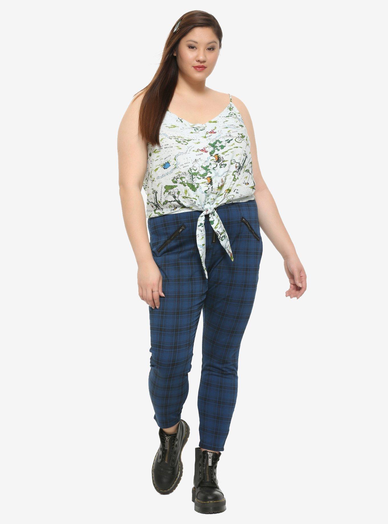 Disney Winnie The Pooh Hundred Acre Wood Tie-Front Tank Top Plus Size, MULTI, alternate