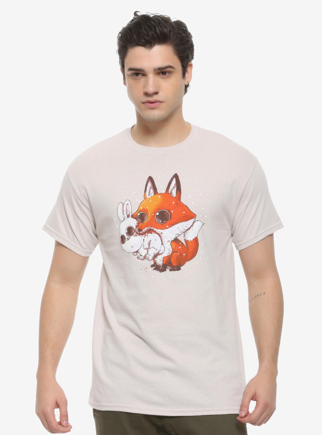 Fox & Rabbit T-Shirt By Alex Solis, GREY, alternate