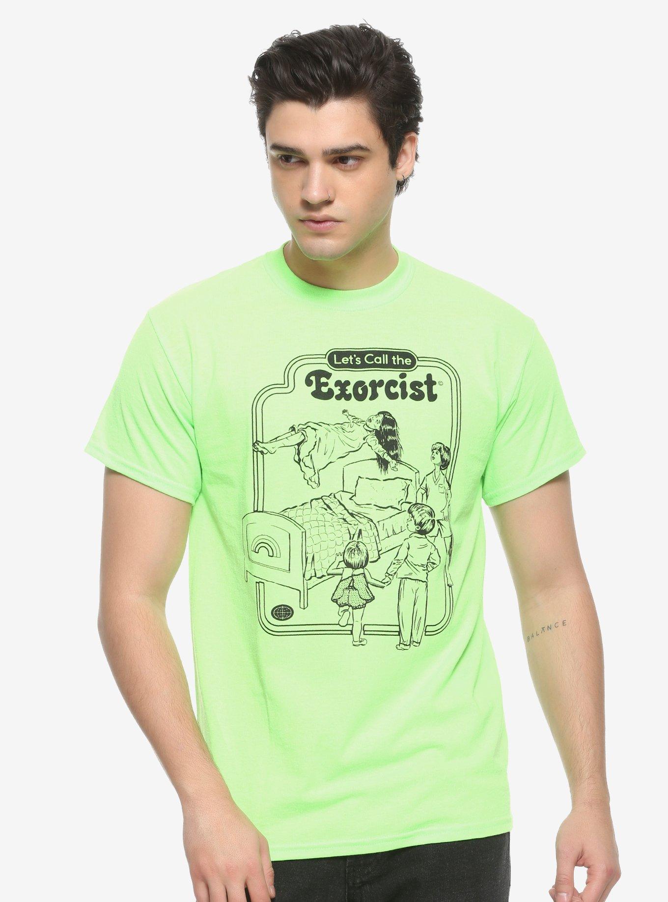 Let's Call The Exorcist Neon Green T-Shirt By Steven Rhodes Hot Topic Exclusive, NEON GREEN, alternate