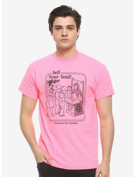 Sell Your Soul Neon Pink T-Shirt By Steven Rhodes Hot Topic Exclusive, , hi-res