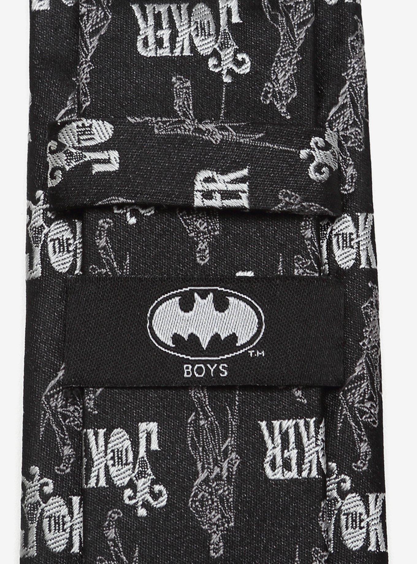 Dc Comics The Joker Black Youth Tie, , alternate