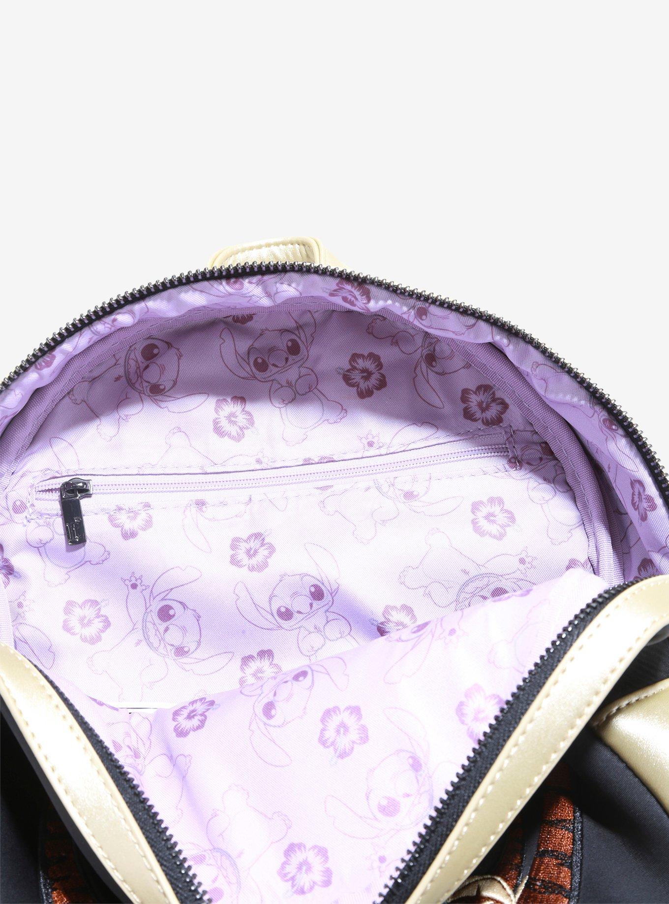 Loungefly Disney Lilo & Stitch Ohana Gold Mini Backpack, , alternate