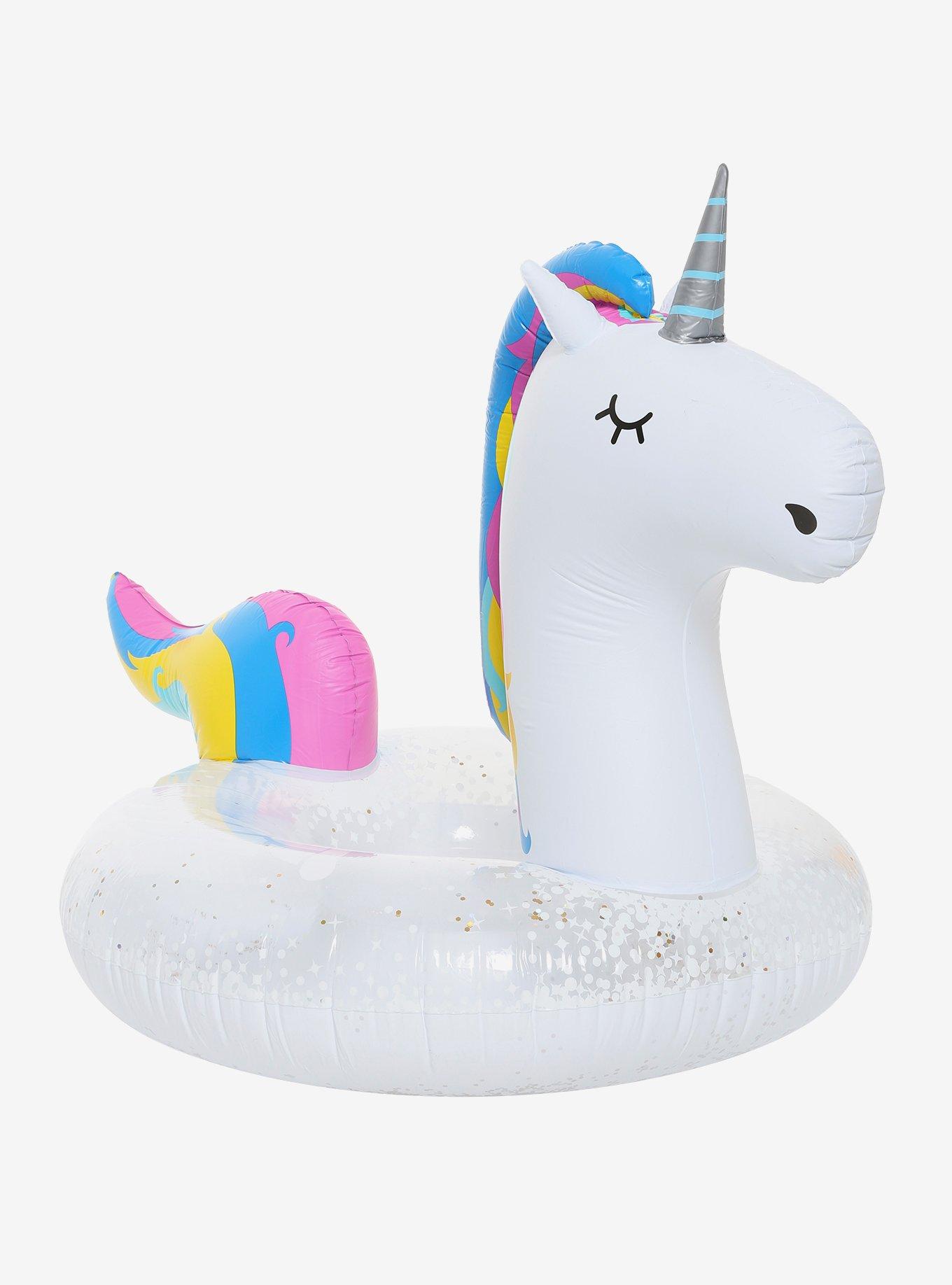 Sparkling Unicorn Pool Float, , alternate