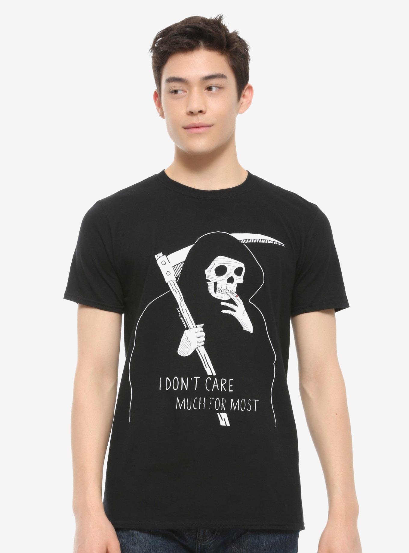 I Don't Care T-Shirt By Josh Snitgen, BLACK, alternate