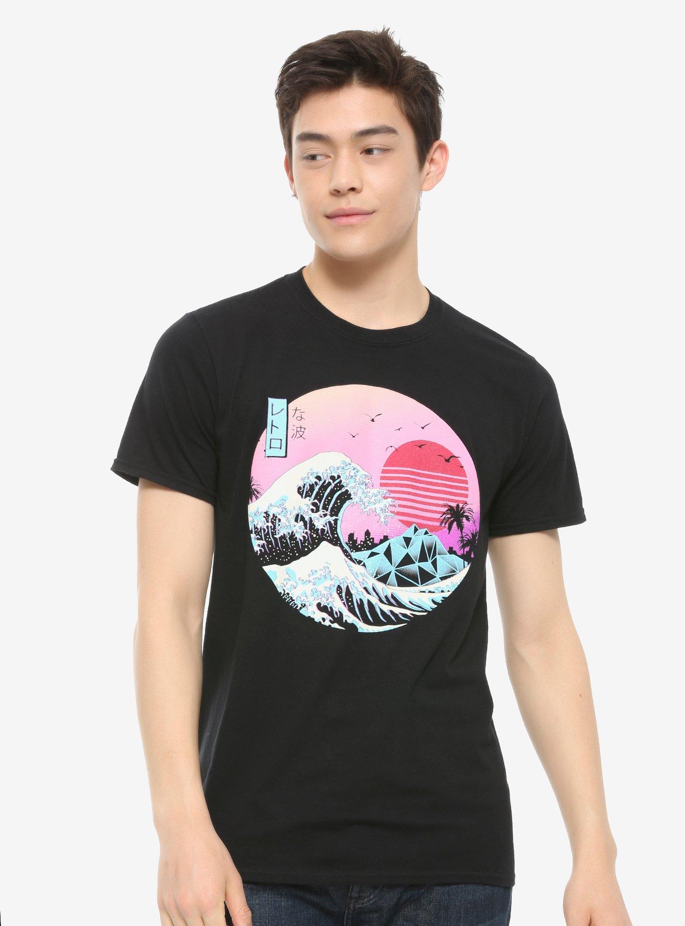 The Great Retro Wave T-Shirt By Vincent Trinidad, BLACK, alternate
