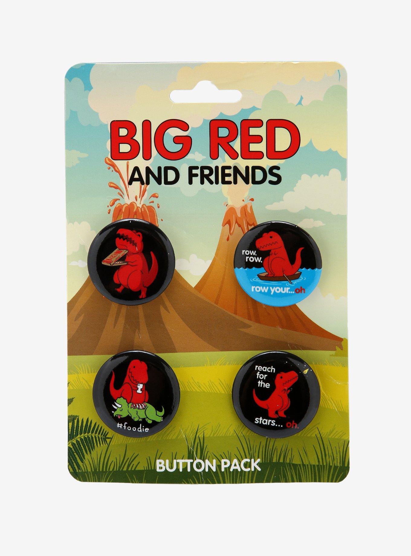 Big Red T-Rex Button Set, , alternate