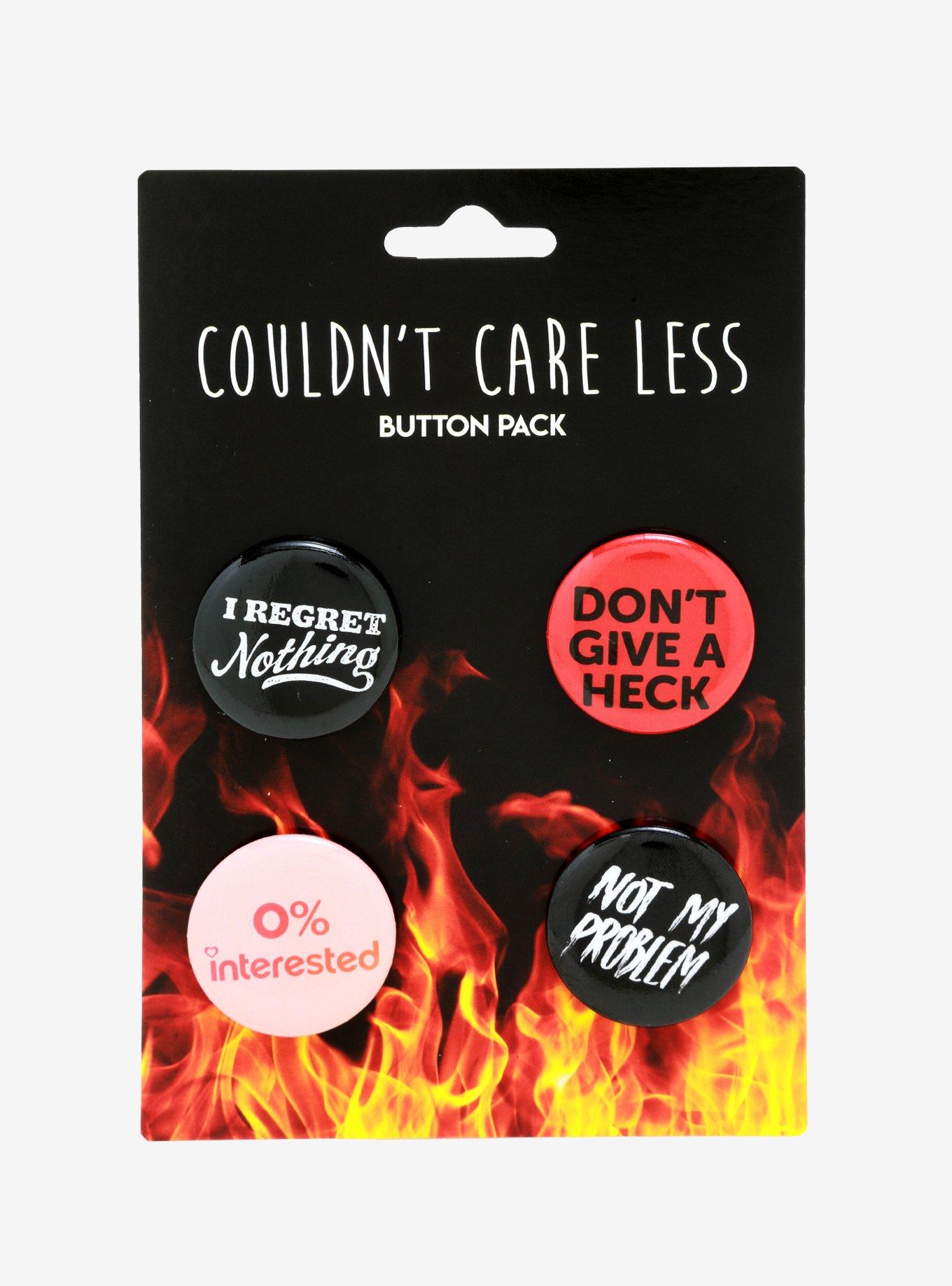 Couldn't Care Less Button Set, , alternate