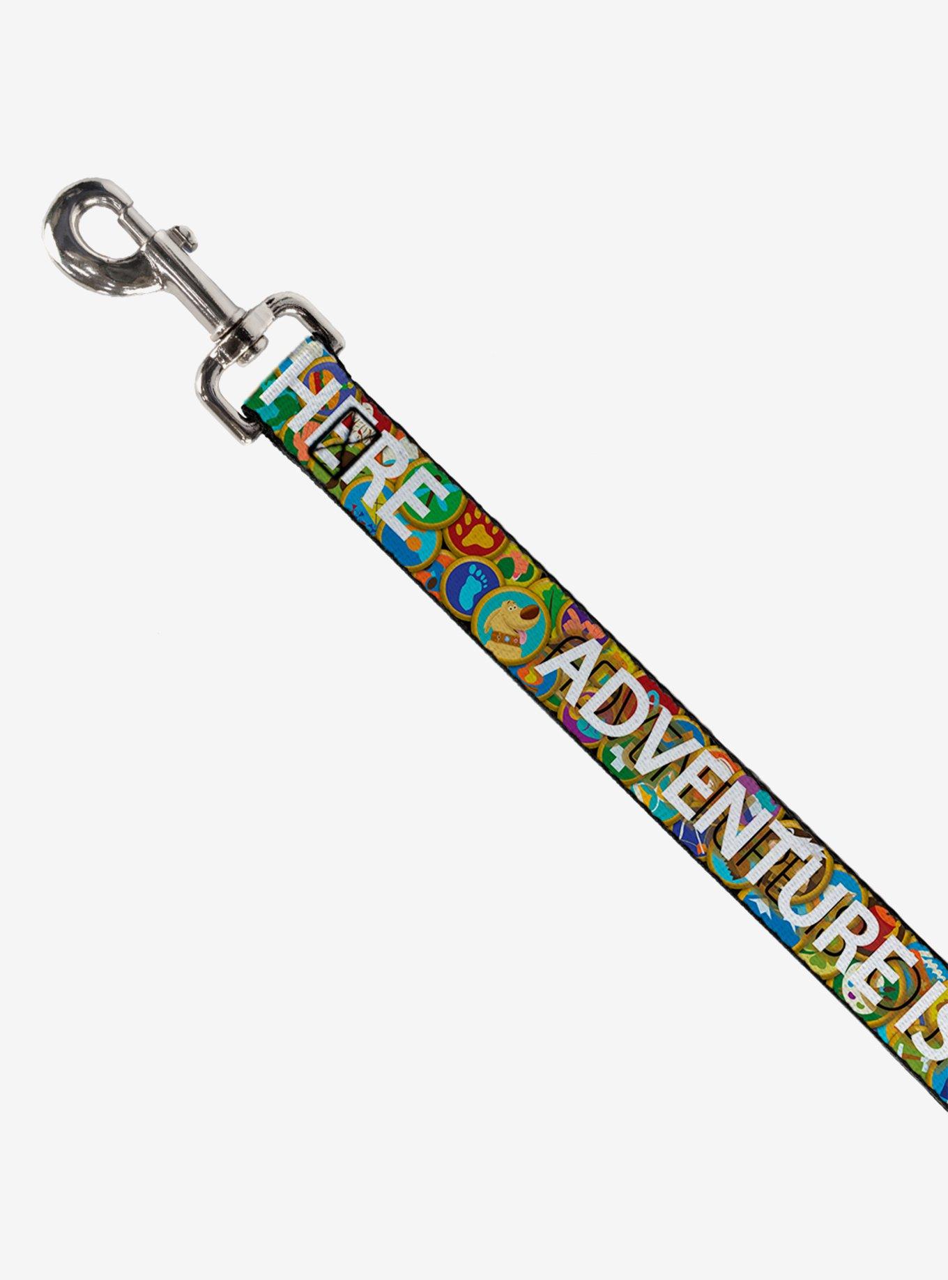 Disney Pixar Up Adventure Is Out There Stacked Wilderness Explorer Badges Dog Leash, , hi-res