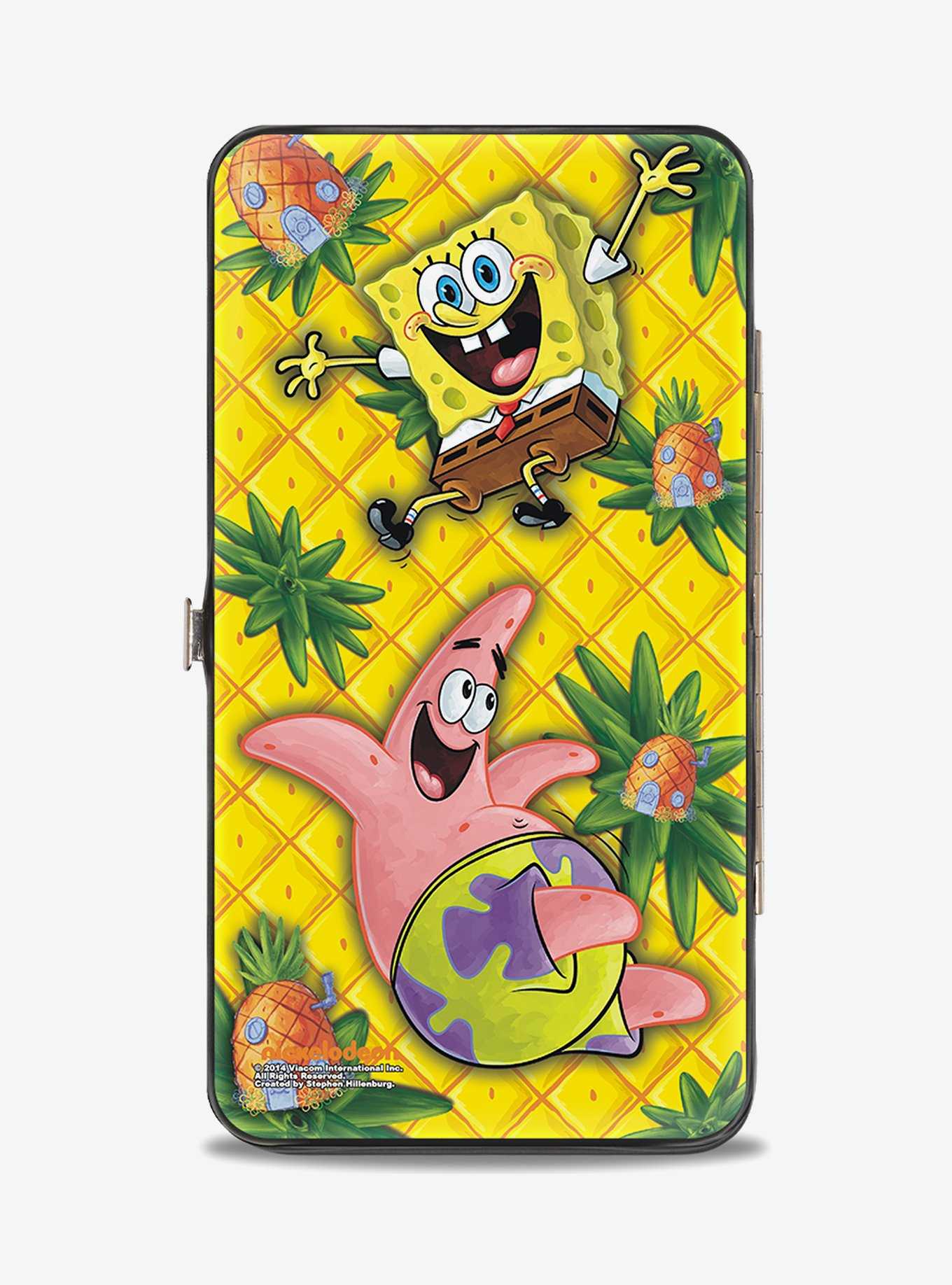 Spongebob Squarepants Pineapple Eyes Patrick Starfish Pose Pineapple Hinge Wallet, , hi-res