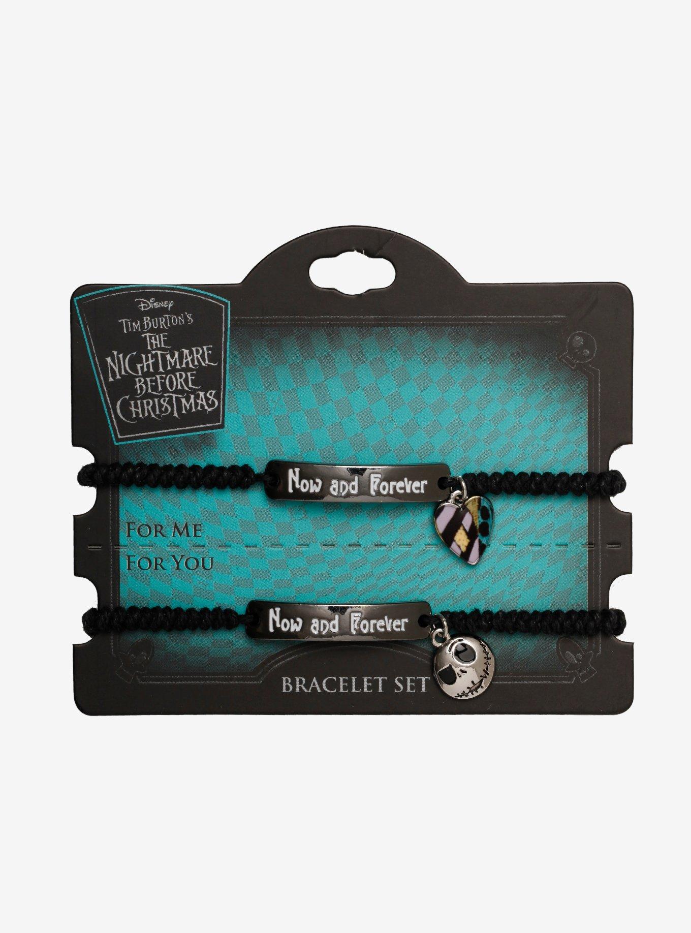 The Nightmare Before Christmas Jack & Sally Best Friend Cord Bracelet Set, , alternate