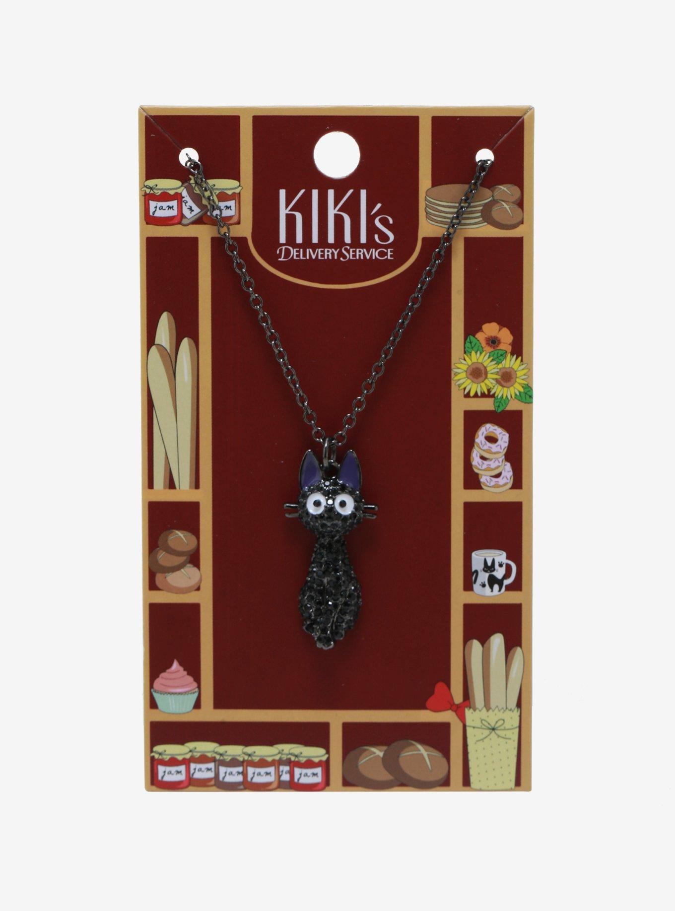 Studio Ghibli Kiki's Delivery Service Jiji Gem Necklace, , alternate