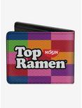 Top Ramen Noodle Wave Blocks Multi Color Black White Bi-Fold Wallet, , alternate