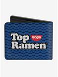 Top Ramen Noodle Wave Blue Black White Bi-Fold Wallet, , alternate