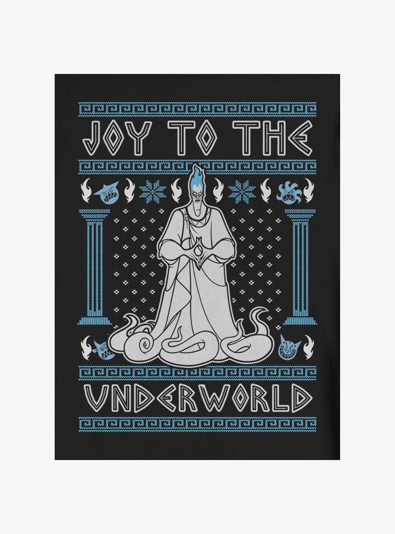 Disney Hercules Hades Joy To The Underworld Ugly Christmas Crew Sweatshirt, BLACK, alternate