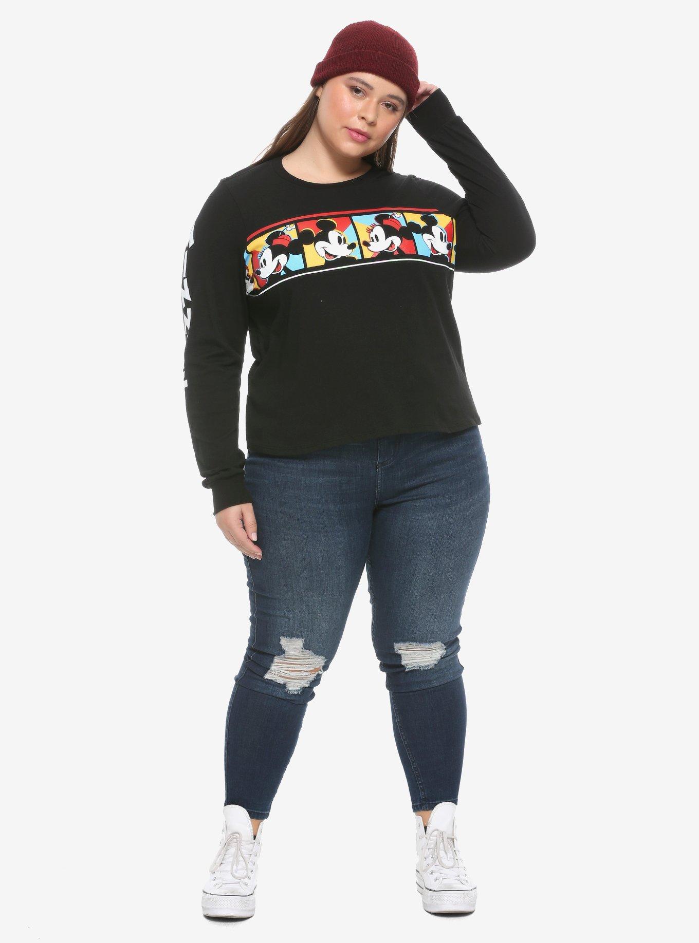 Disney Mickey Mouse & Minnie Mouse Girls Long-Sleeve T-Shirt Plus Size, MULTI, alternate