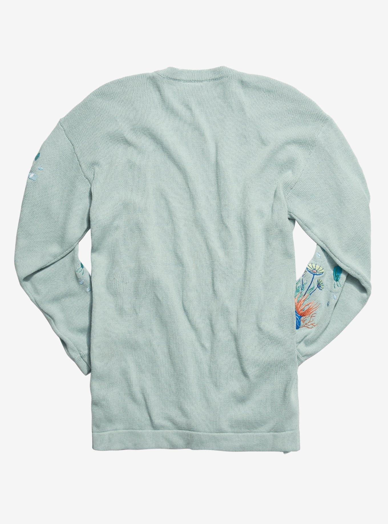 Her Universe Studio Ghibli Earth Day Collection Ponyo Bubbles Embroidered Oversized Girls Cardigan, MULTI, alternate