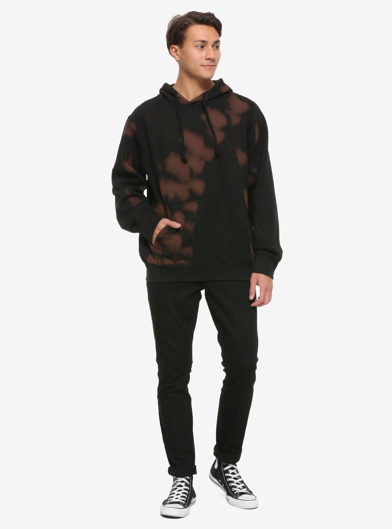 Black & Brown Tie-Dye Hoodie, MULTI, alternate