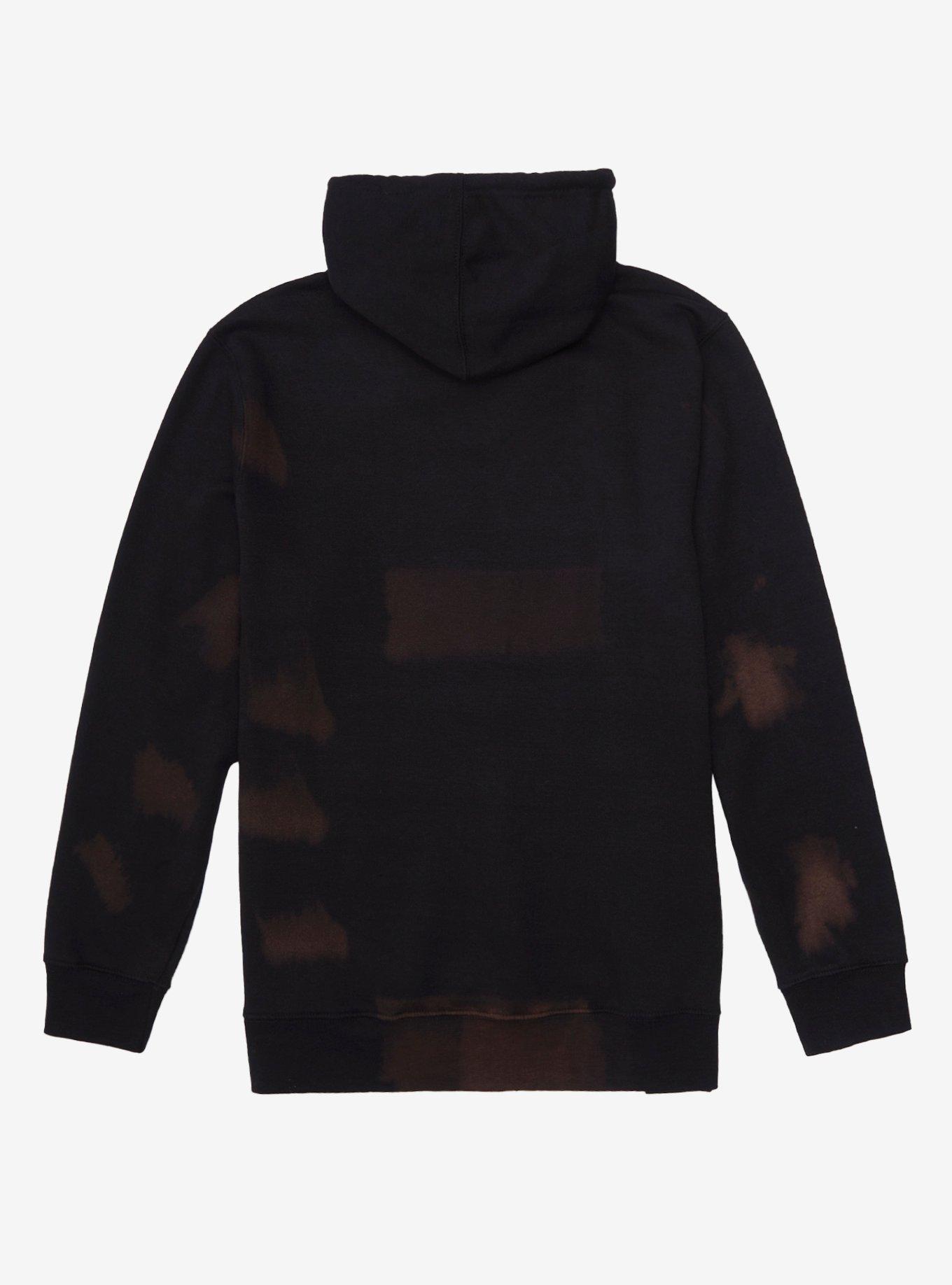 Black Bleach Washed Hoodie, MULTI, alternate