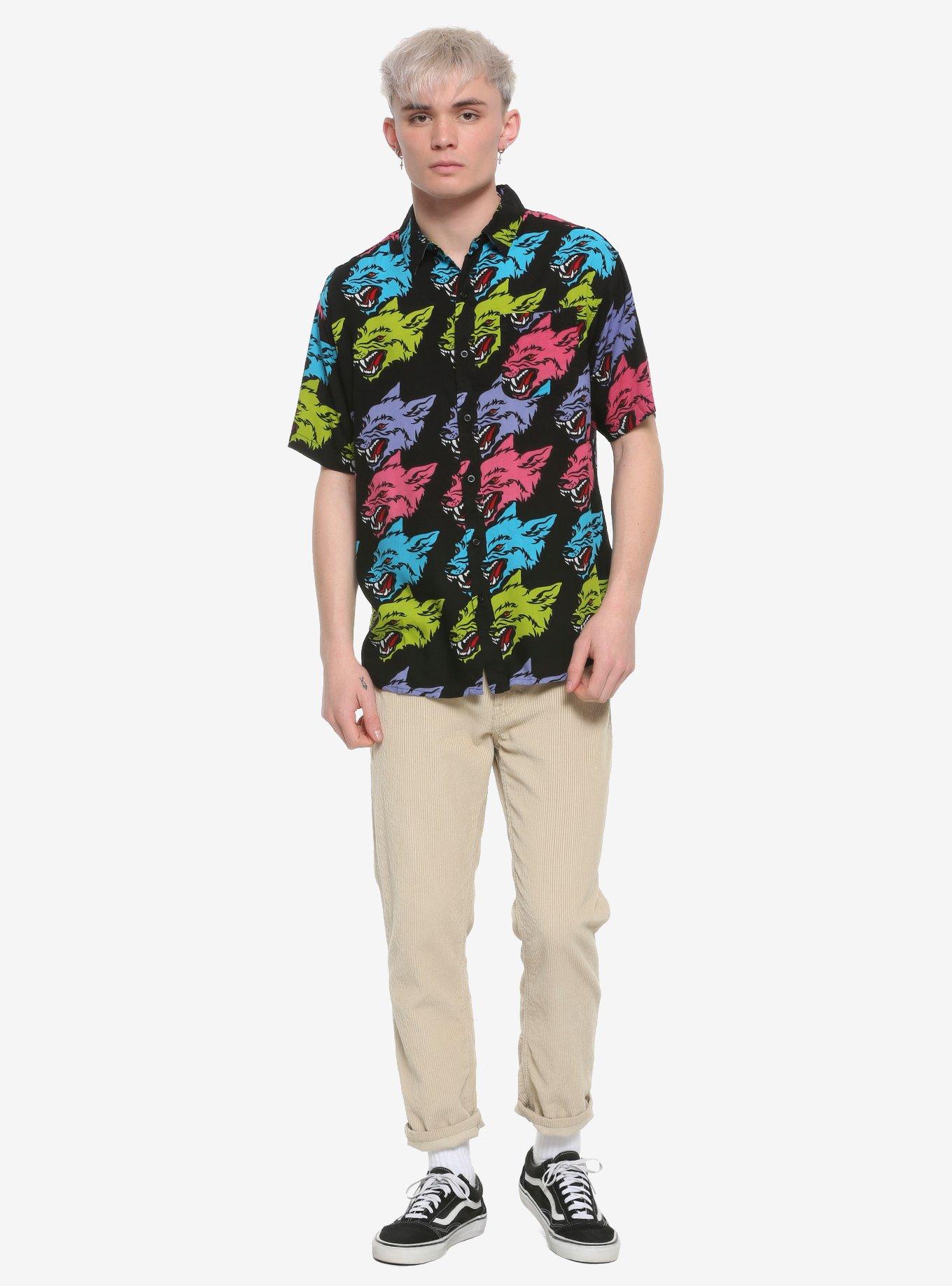 Bright Wolf Button-Up, MULTI, alternate