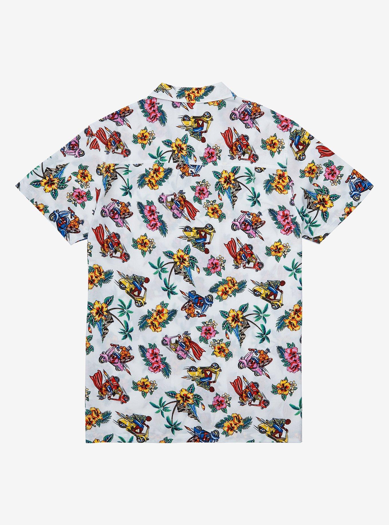 Marvel Tropical Woven Button-Up - BoxLunch Exclusive, GREEN, alternate