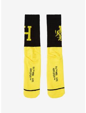 Plus Size Harry Potter Hufflepuff 2-Tone Crew Socks - BoxLunch Exclusive, , hi-res